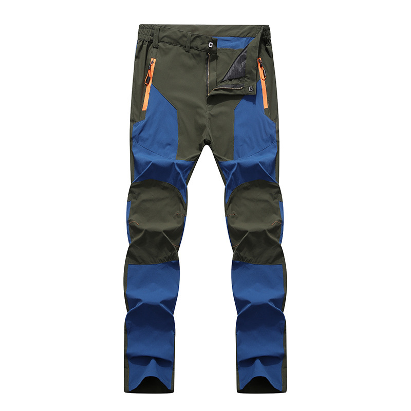 Stretch Trousers Men'S Windproof Waterproof Wear-Resistant Pants Stitching Hiking Pants