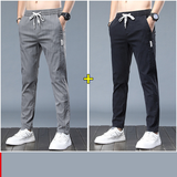 Ice Silk Pants Men'S Thin Loose and Breathable Straight Casual Pants