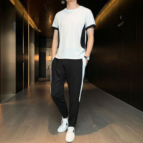 Men'S Short Sleeve T-Shirt Sports Suit