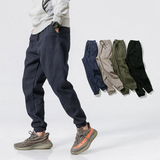 Men'S Casual Pants Solid Color Fashion Cropped Trousers