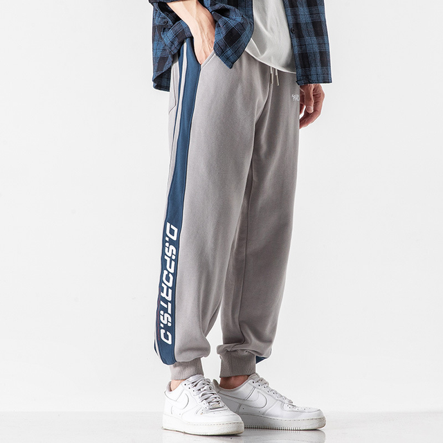 Drawstring Pants Men'S Autumn Sweatpants Tide Brand Overalls