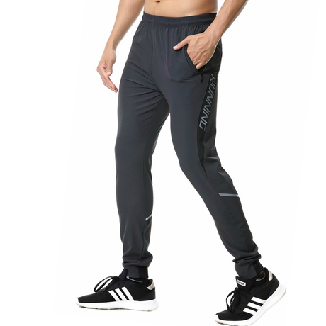 Men'S Zipper Pocket Sports Pants, Quick-Drying Sportswear