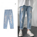 Fat Japanese Vintage Washed Jeans Men''S Large Loose Street Fashion Brand Spring and Autumn Youth Overalls Leggings