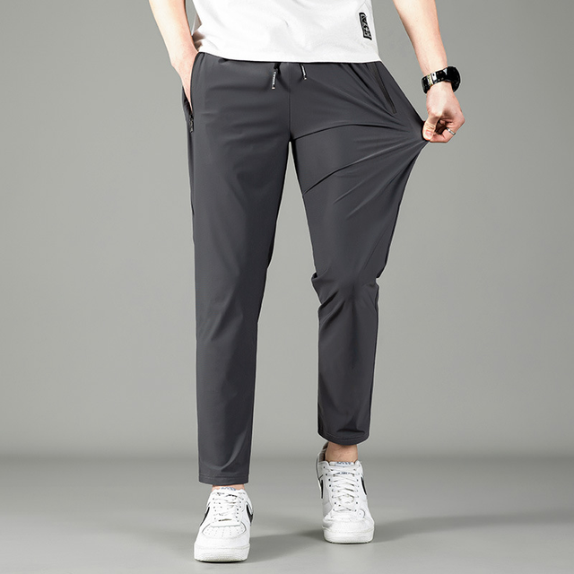 Men'S Casual Pants Ice Silk Pants Loose Sports Pants Men'S Clothing