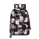 Backpack Printed Flowers Nylon Waterproof Ethnic Travel