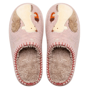 Home Cute Cartoon Plush Indoor Non-slip Cotton Slippers