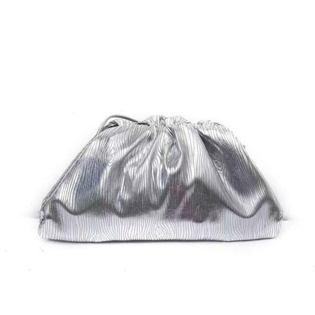 Ladies Fashion Creative Metallic Cloud Pleated Bag - Dazpy