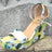 Color Matching Floral Cloth Fashion Sexy Running Platform Catwalk Slope Heel Sandals Large Size