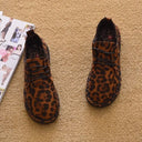 Flat Single Leopard Print Lazy Cotton Fisherman Shoes