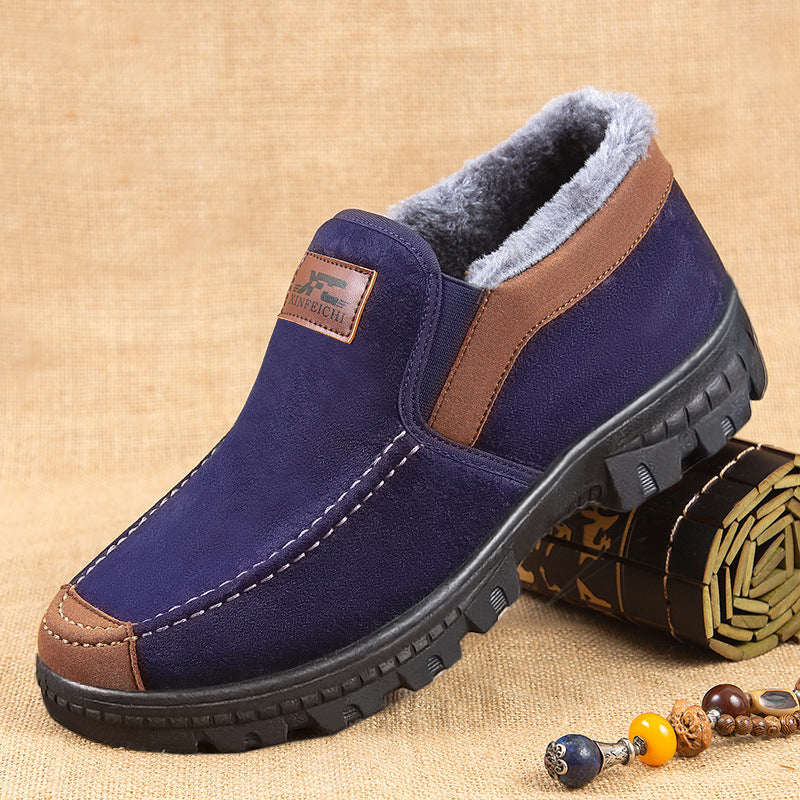 Old Beijing Cloth Shoes One-step Casual Men's Big Cotton Shoes - Dazpy