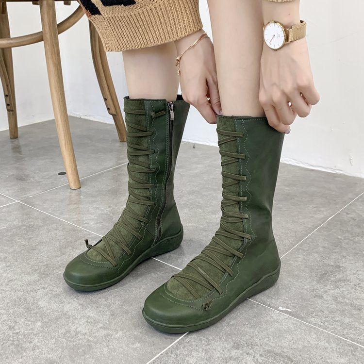 Long low-heel Martin boots - Dazpy