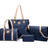 Women's European and American style arrow pattern five-piece cover mother bag female bag shoulder diagonal handbag