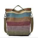 Vintage canvas stitching shoulder bag