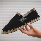 Handmade straw shoes canvas shoes - Dazpy