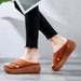 Platform sandals and slippers female open-toe muffin wedge large size women's shoes - Dazpy