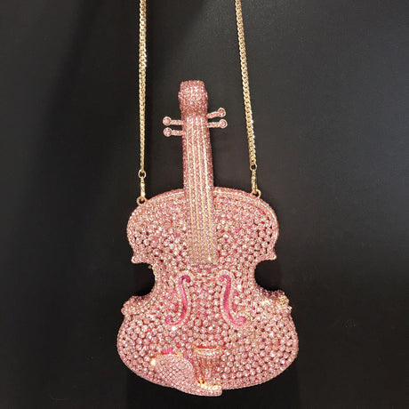 Diamond Cut Out Fashionable Violin Shoulder Bag - Dazpy