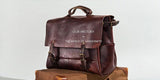 Vegetable Tanned French Messenger  Oil Wax Leather Large Capacity Cambridge Bag - Dazpy