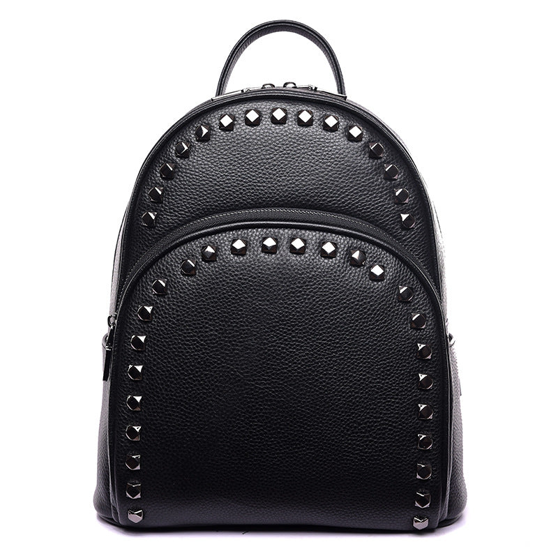 Women's Fashion Leather Casual All-match Backpack - Dazpy