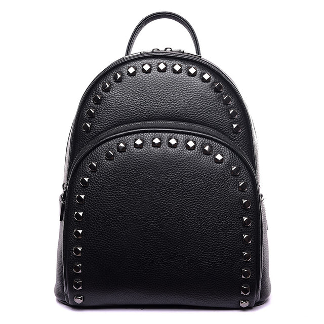 Women's Fashion Leather Casual All-match Backpack - Dazpy