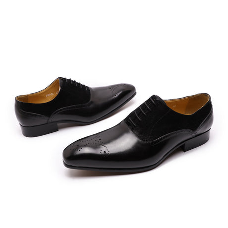 Men's Carved English Brogue  Business Casual   Formal Wedding Shoes - Dazpy