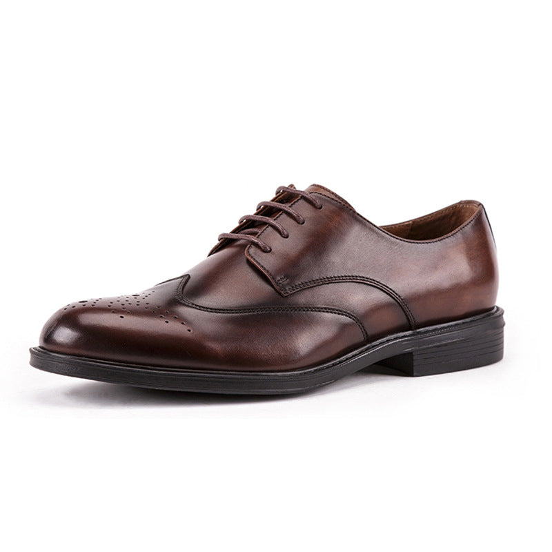 Casual Men's Leather Lace-up Men's Leather Shoes - Dazpy