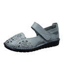 Leather Hole Shoes, Soft Bottom, Non-slip Flat Bottom, Middle-aged And Elderly Mother's Shoes, Baotou Sandals