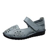 Leather Hole Shoes, Soft Bottom, Non-slip Flat Bottom, Middle-aged And Elderly Mother's Shoes, Baotou Sandals - Dazpy