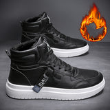 Sports And Leisure High-top Winter Plus Velvet Warm Cotton Shoes - Dazpy