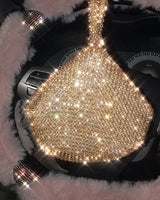 Diamond Triangle Rhinestone Round Dinner Bag - Dazpy