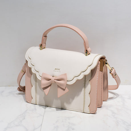 Bowknot Organ Bag Small Square Lolita Shoulder Messenger Female - Dazpy