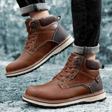 New Large Size Cotton Shoes Plus Cashmere Men's Snow Boots - Dazpy