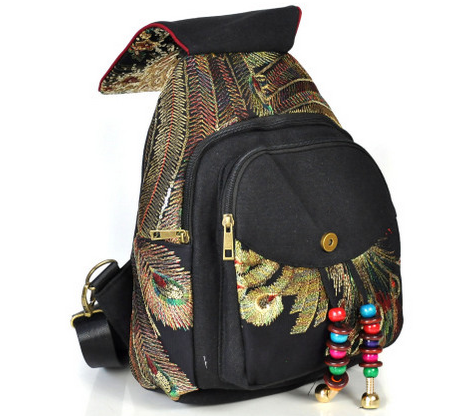 New female bag peacock embroidered bag - Dazpy