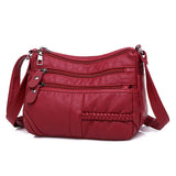 Fashion Women Soft Leather Shoulder Bag - Dazpy