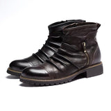 Cowboy boots leather boots high top Martin boots - Dazpy