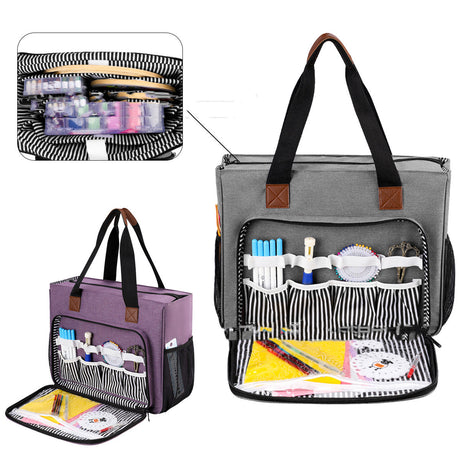 Embroidery Tool Storage Oxford Cloth Bag Double-layer Cross Thread  Weaving Tools - Dazpy