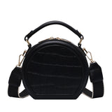 Stone Pattern Round Shoulder Crossbody Bag - Dazpy