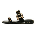 Black Flat Slippers Women's Comfortable Soft Sole Flip-flop Flat Sandals