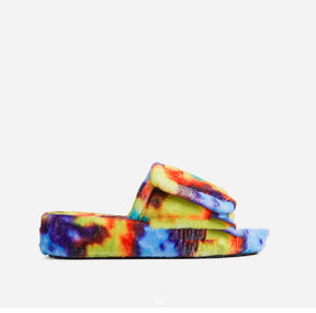 Furry Sandals And Design Thick-soled Wool Slippers