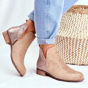 Synthetic leather lady's ankle boot - Dazpy