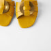 Cow leather sandals and slippers with square toe metal buckle - Dazpy