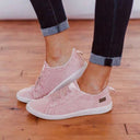 One pedal stitching denim single shoes