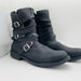 Round Toe Belt Buckle Side Zipper Chunky Heel Casual Men's Short Boots - Dazpy