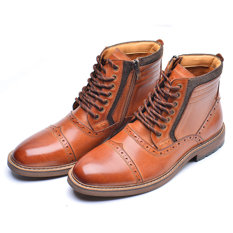 Men  Casual High Top Martin Boots Fashion - Dazpy