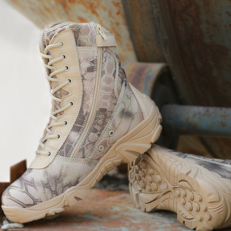 Python pattern desert tactical boots - Dazpy