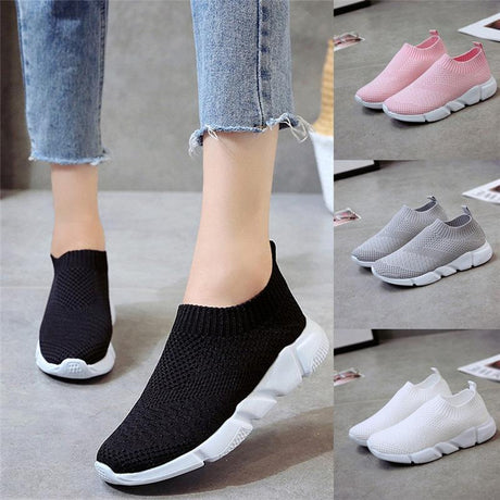 New Outdoors Adults Trainers Running Shoes Woman Sock Footwear Sport Athletic Unisex Breathable Mesh Female Sneakers - Dazpy