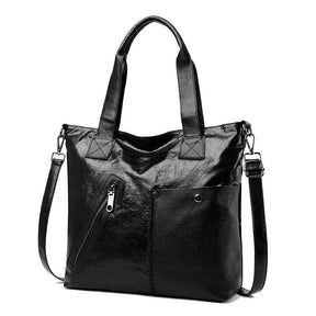 Retro Fashion PU Soft Leather Handbags Large Capacity Single Shoulder Bag