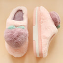 Wear High-heeled Thick-soled Non-slip Cotton Slippers Indoors And Outdoors