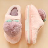 Wear High-heeled Thick-soled Non-slip Cotton Slippers Indoors And Outdoors - Dazpy