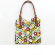 Floral Single Shoulder Bag Handmade Crochet Cotton Yarn Ball - Dazpy