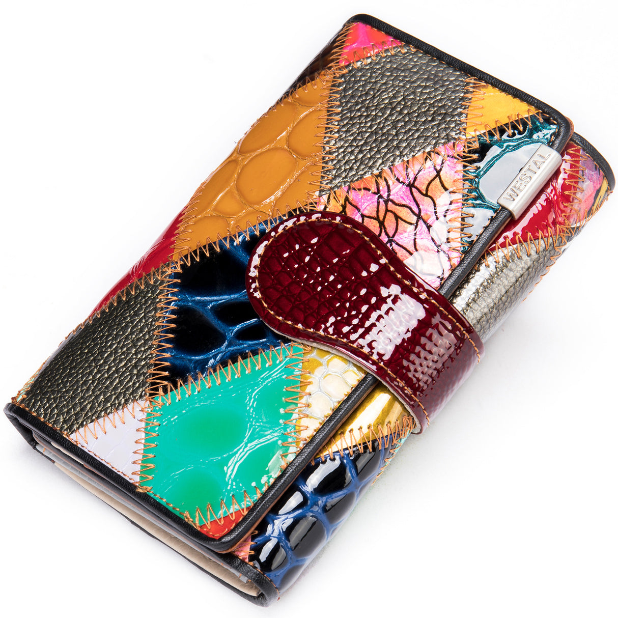 Women's Color Patchwork Multi-Card Coin Purse - Dazpy